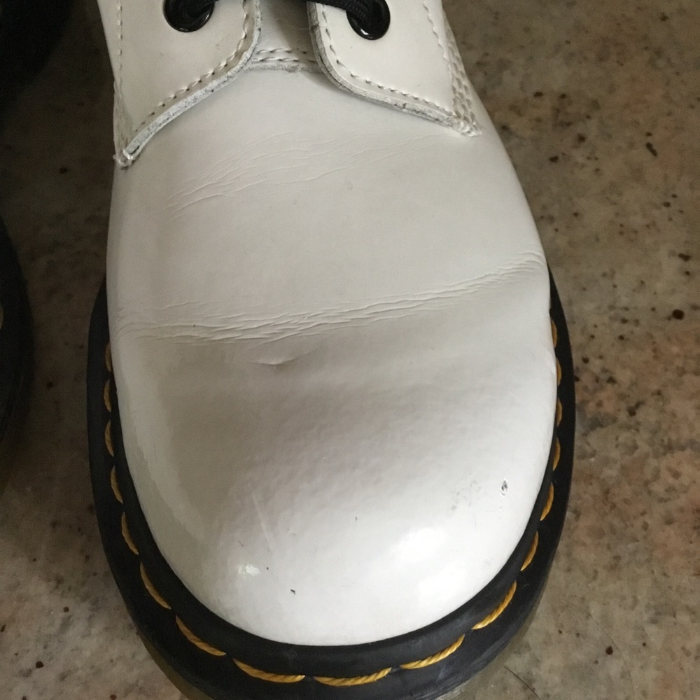 Dr. Martens 1460 White Patent Leather Combat Boots AS IS - Picture 6 of 16
